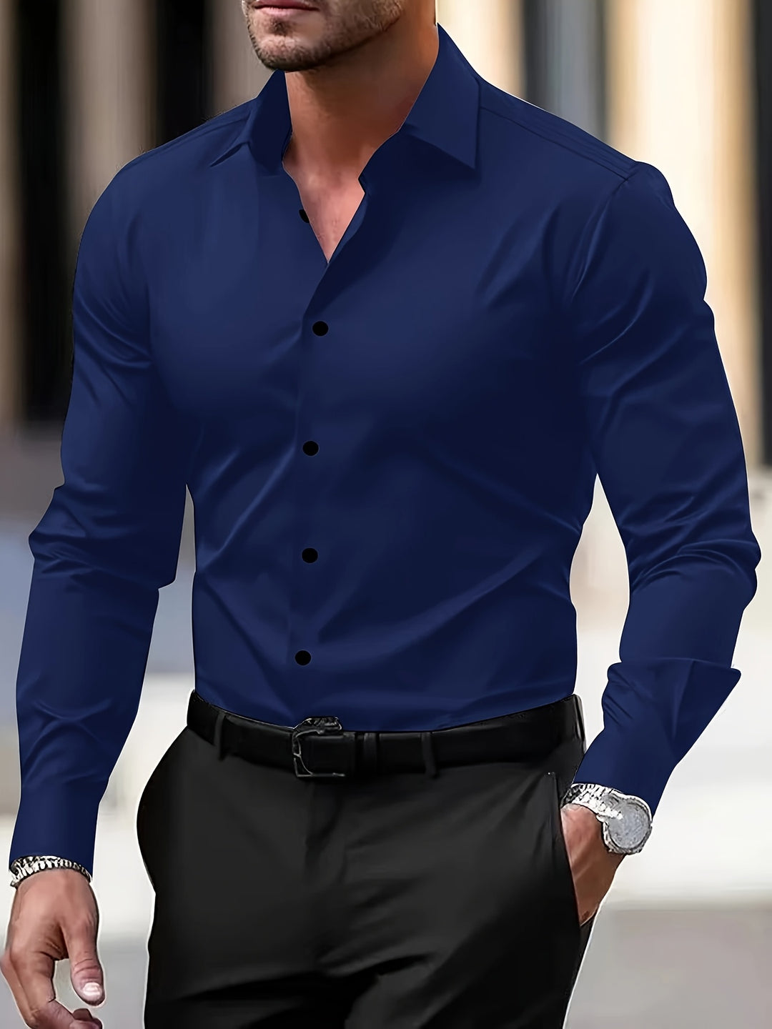Leon | Refined Long Sleeve Business Shirt