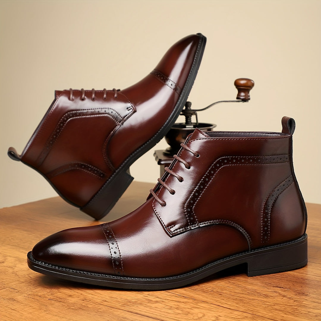 Redmond | Refined Cap-Toe Lace-Up Boots