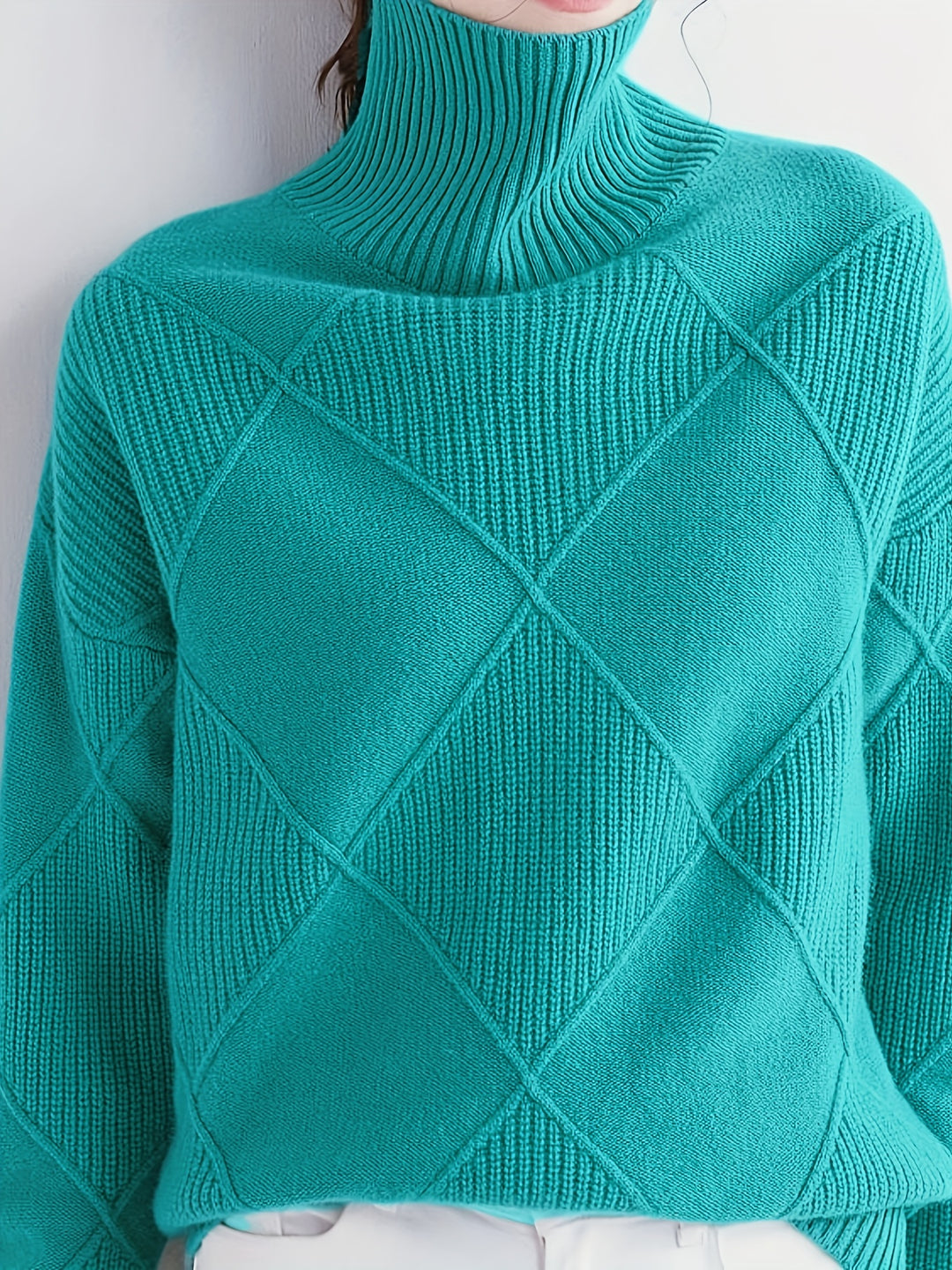 Freya | Textured Turtleneck Sweater