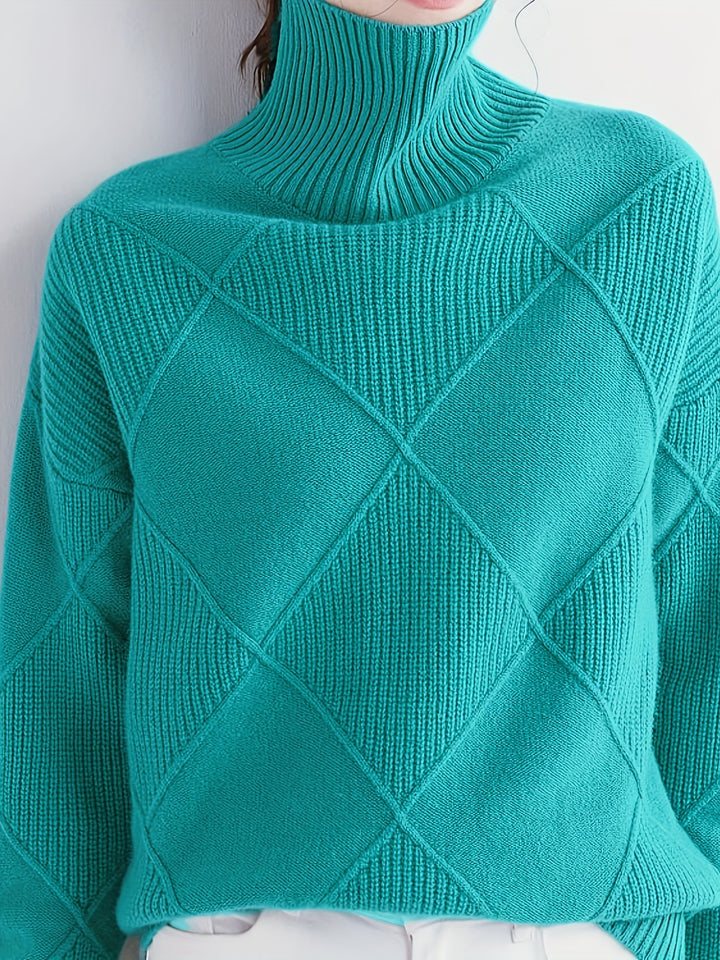 Freya | Textured Turtleneck Sweater