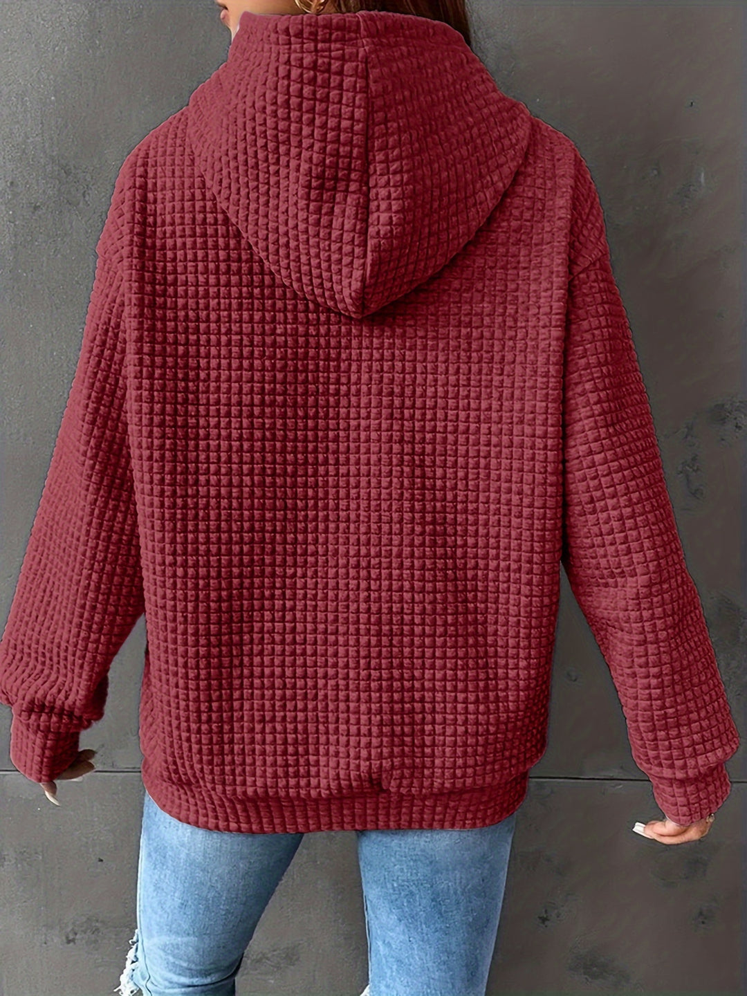 Rosaline | Textured Relaxed Hoodie