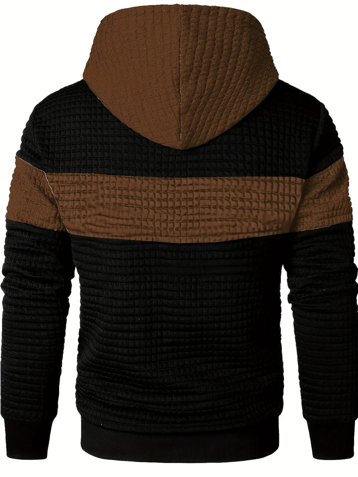 Rutherford | Textured Colour-Block Hoodie