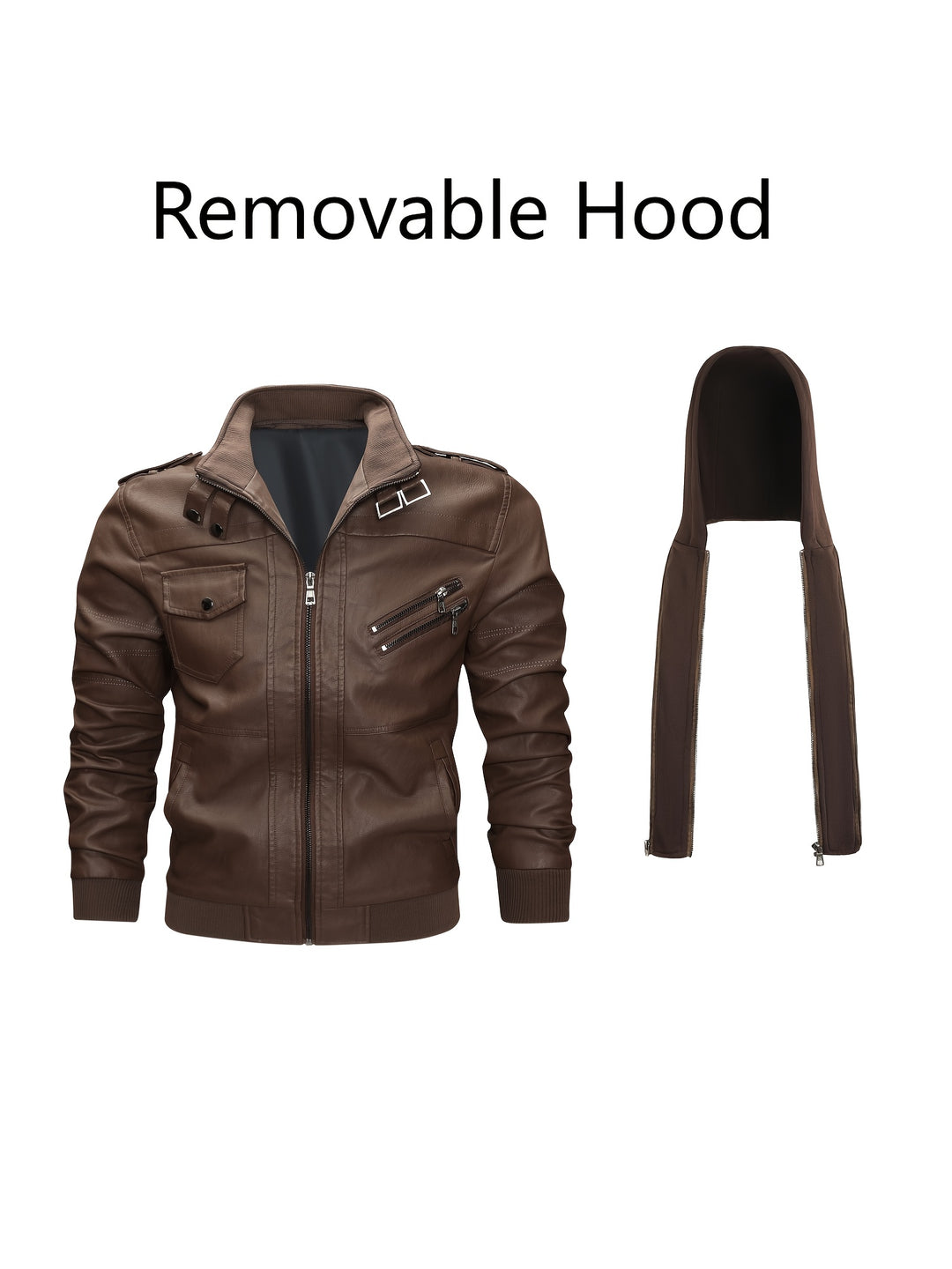 Donovan | Layered Hooded Moto Jacket