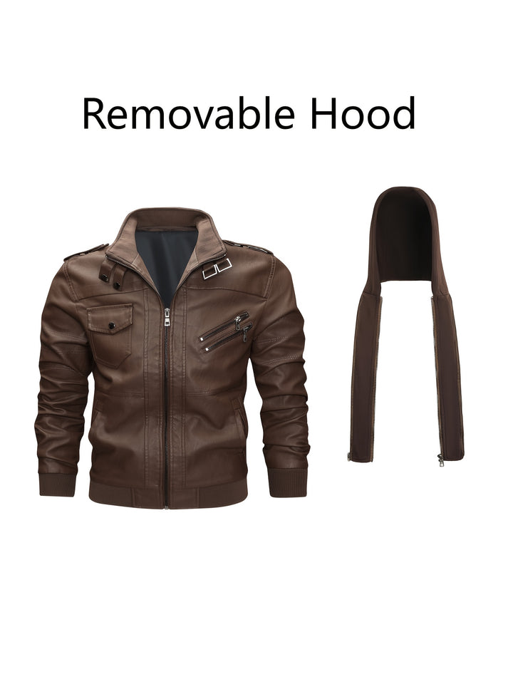 Donovan | Layered Hooded Moto Jacket