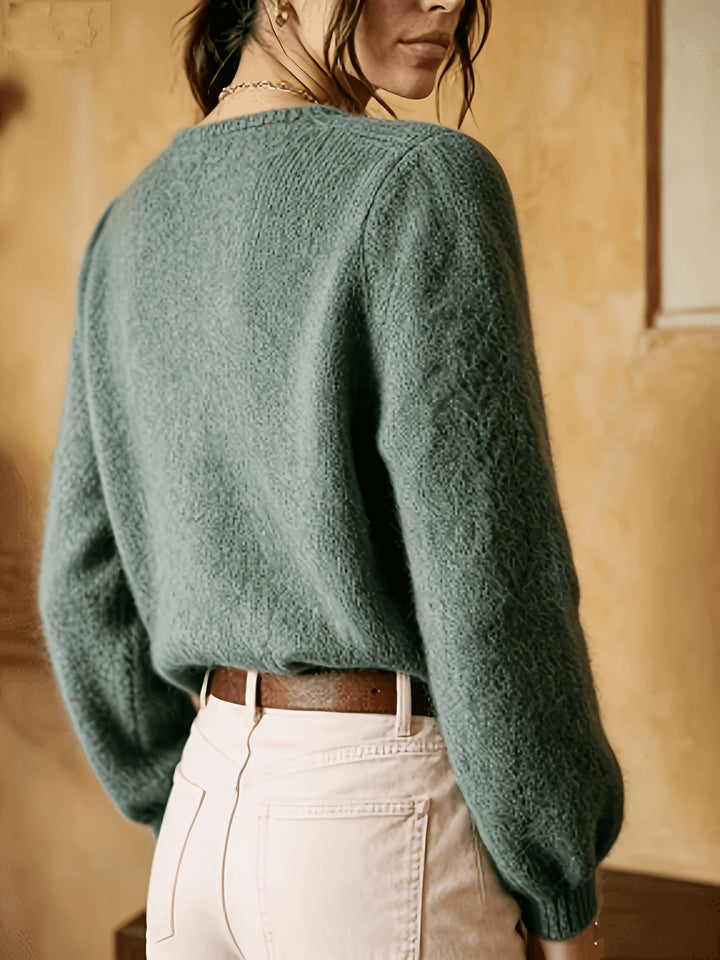 Clementine | Openwork Round-Neck Cardigan