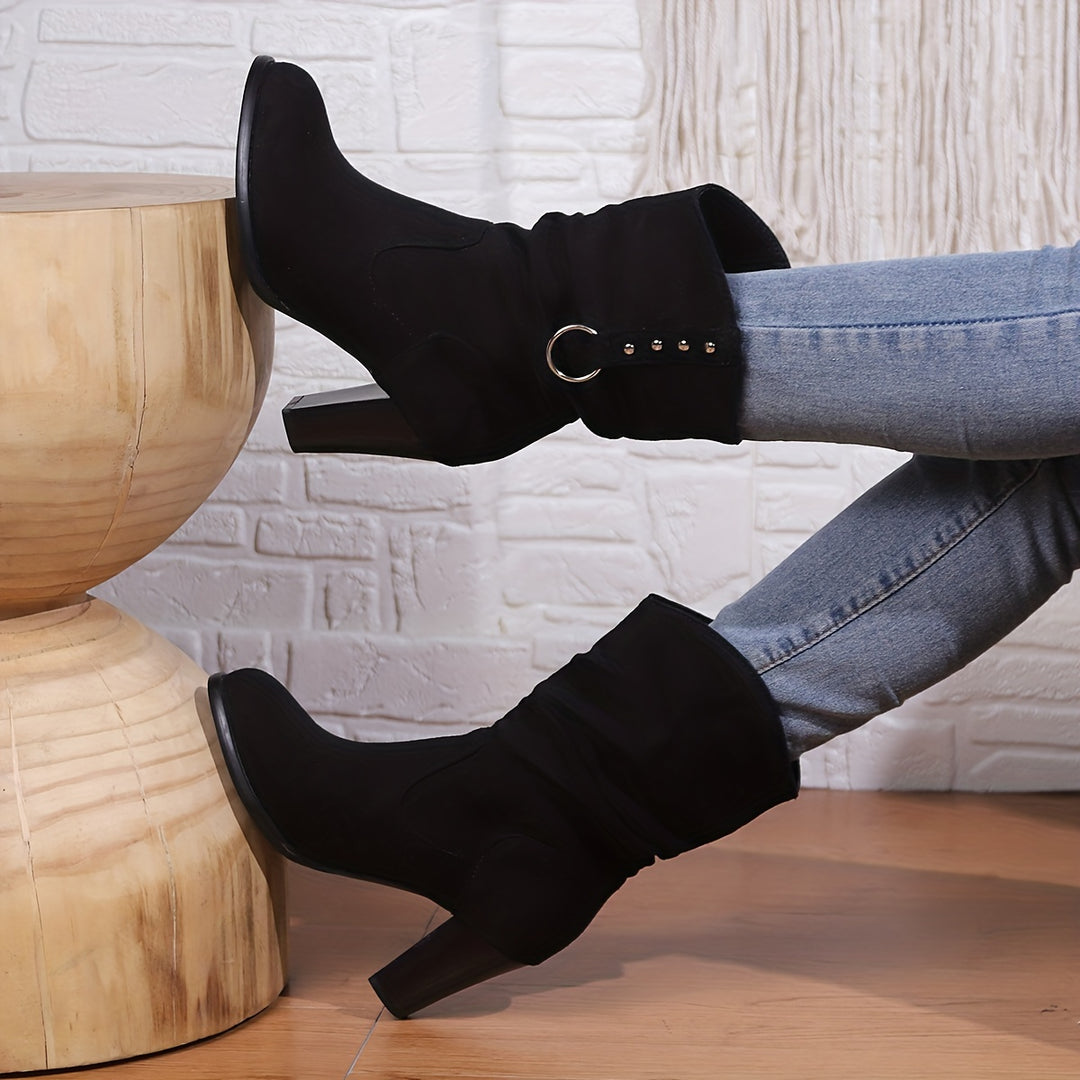 Elodie | Slouchy Heeled Boots