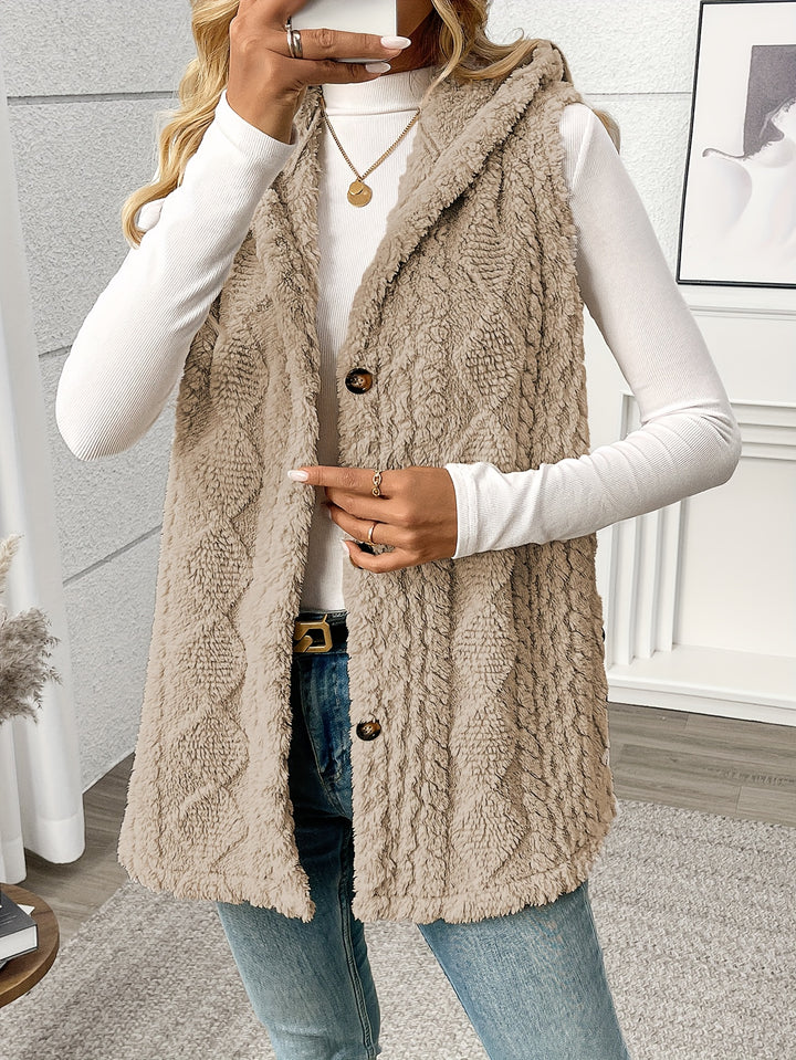 Coralie | Textured Hooded Gilet