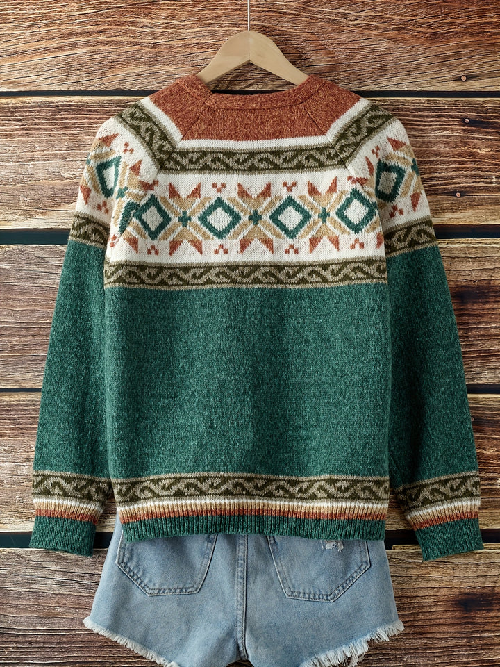 Fiona | Patterned Button-Front Cardigan