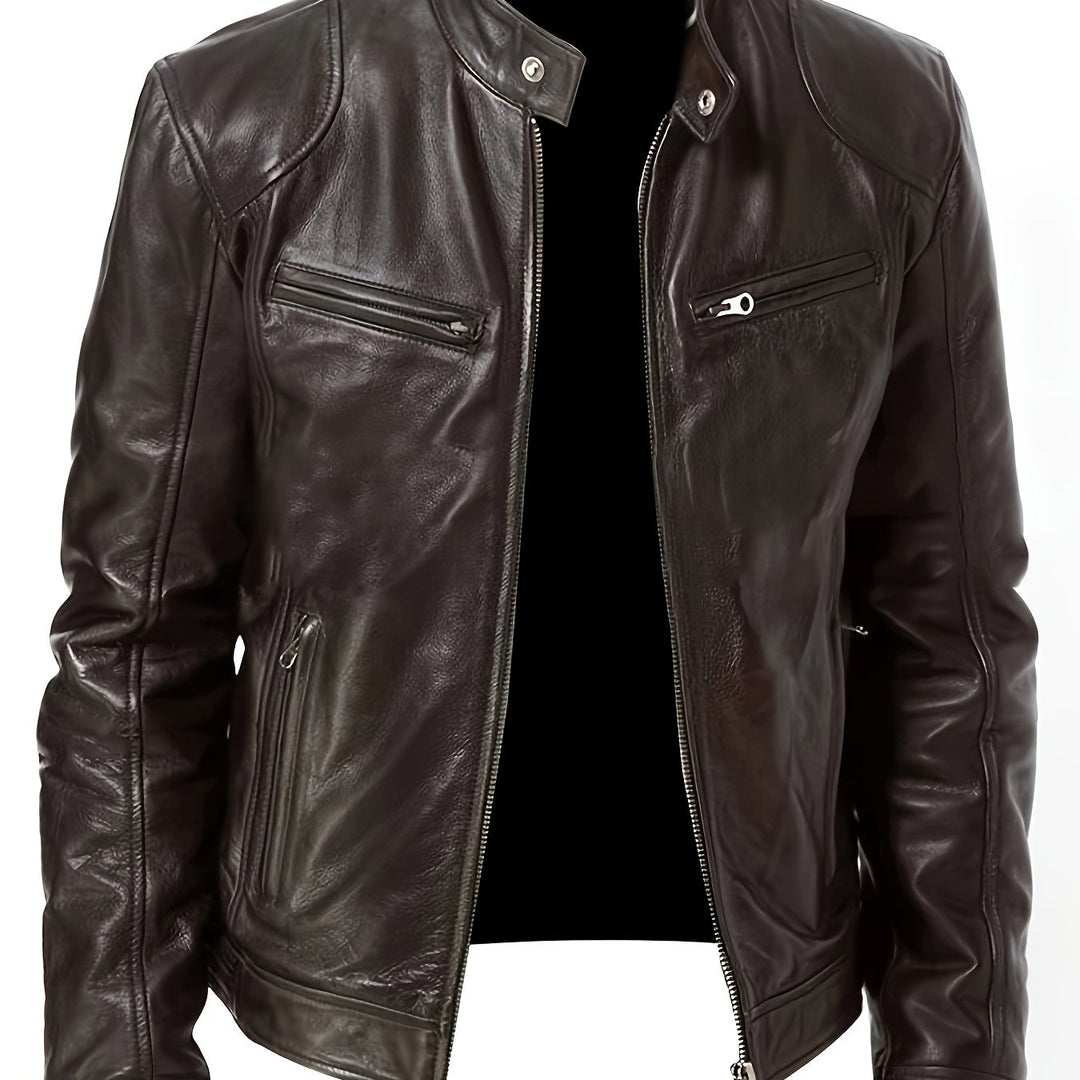 Blake | Classic Stand-Collar Moto Jacket