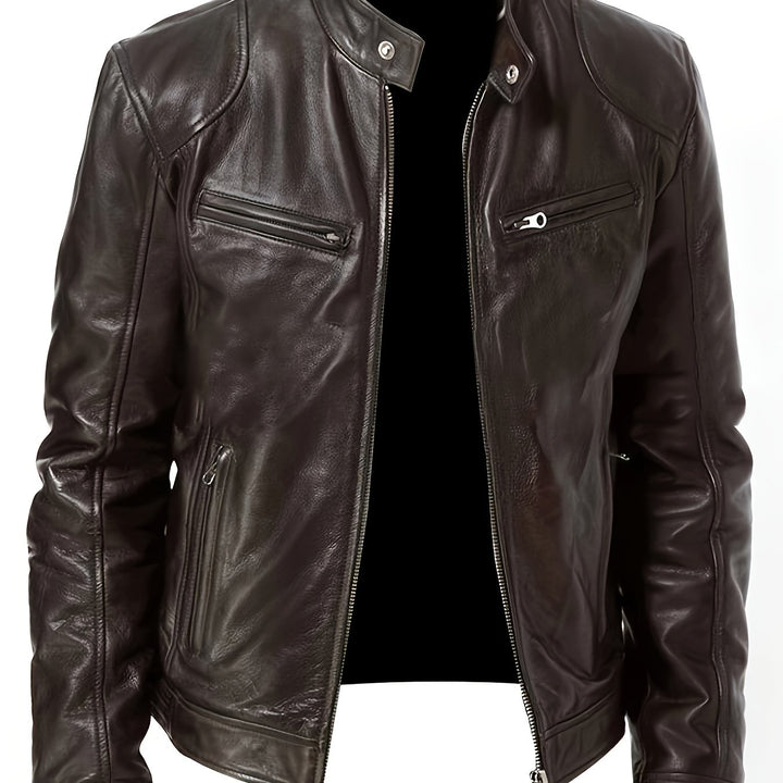 Blake | Classic Stand-Collar Moto Jacket