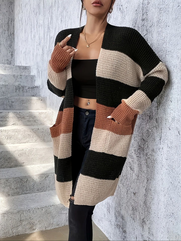 Bronwyn | Colour-Block Longline Cardigan