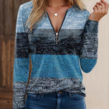Marissa | Colour-Block Quarter-Zip Top