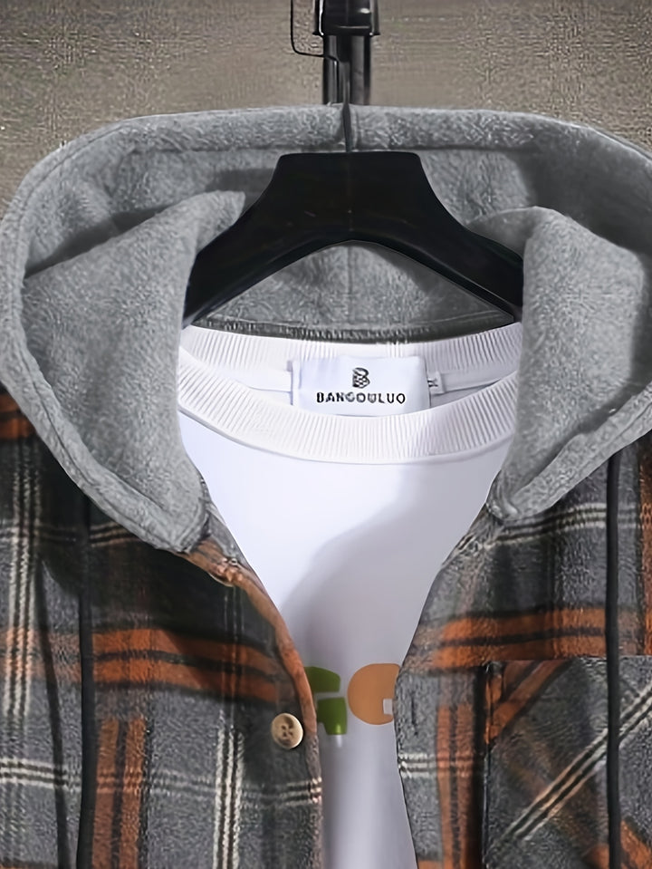 Gabriel | Christmas Hooded Plaid Jacket