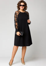 Fiona | Elegant Floral Sleeve Lace Dress