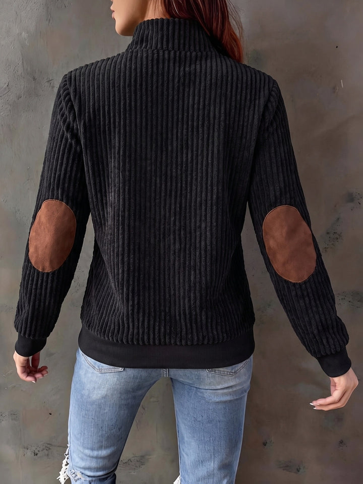 Everly | Half-Zip Ribbed Pullover