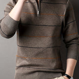 Tristan | Half-Zip Ribbed Knit Sweater