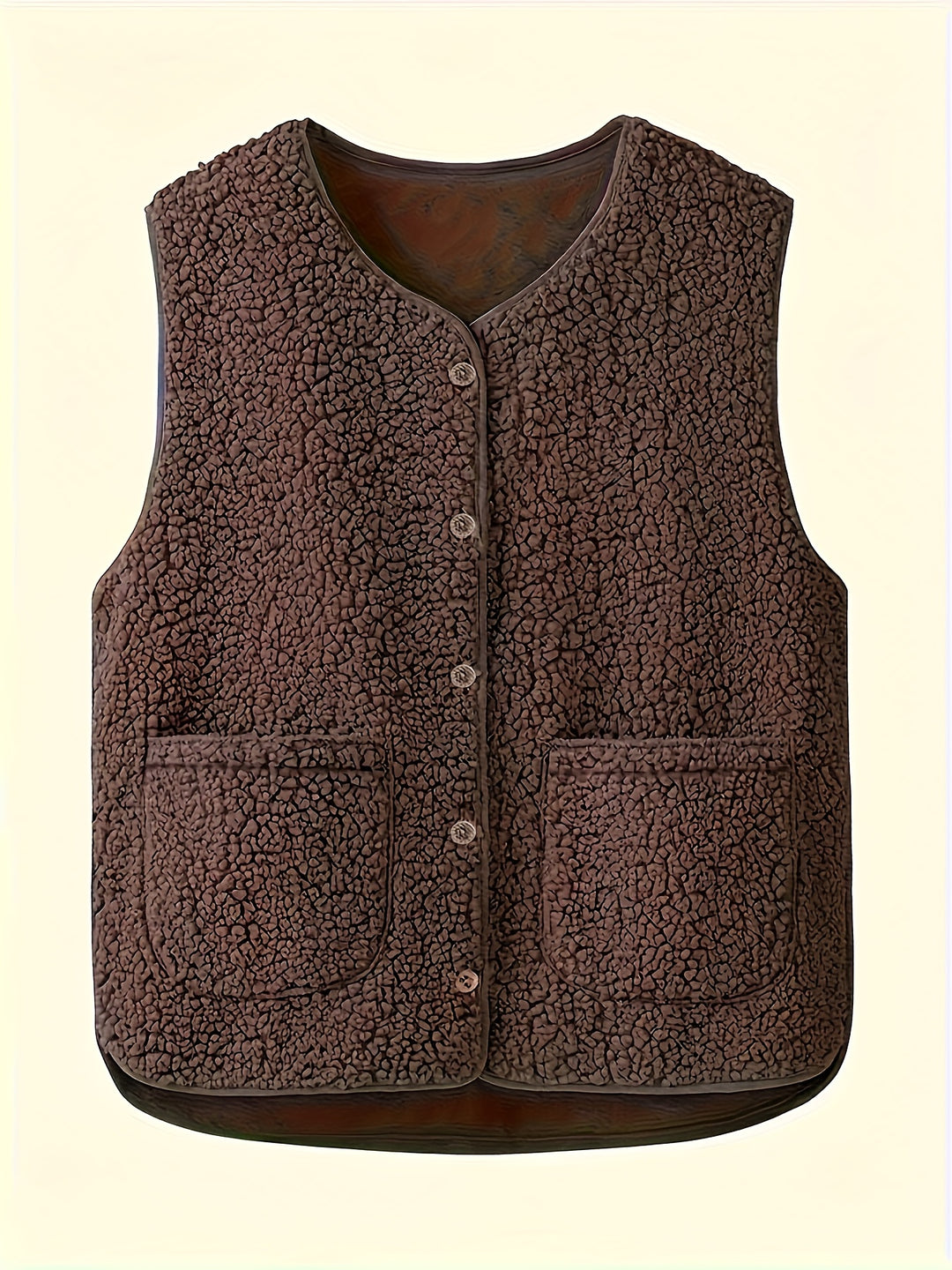 Estella | Textured Button-Front Gilet