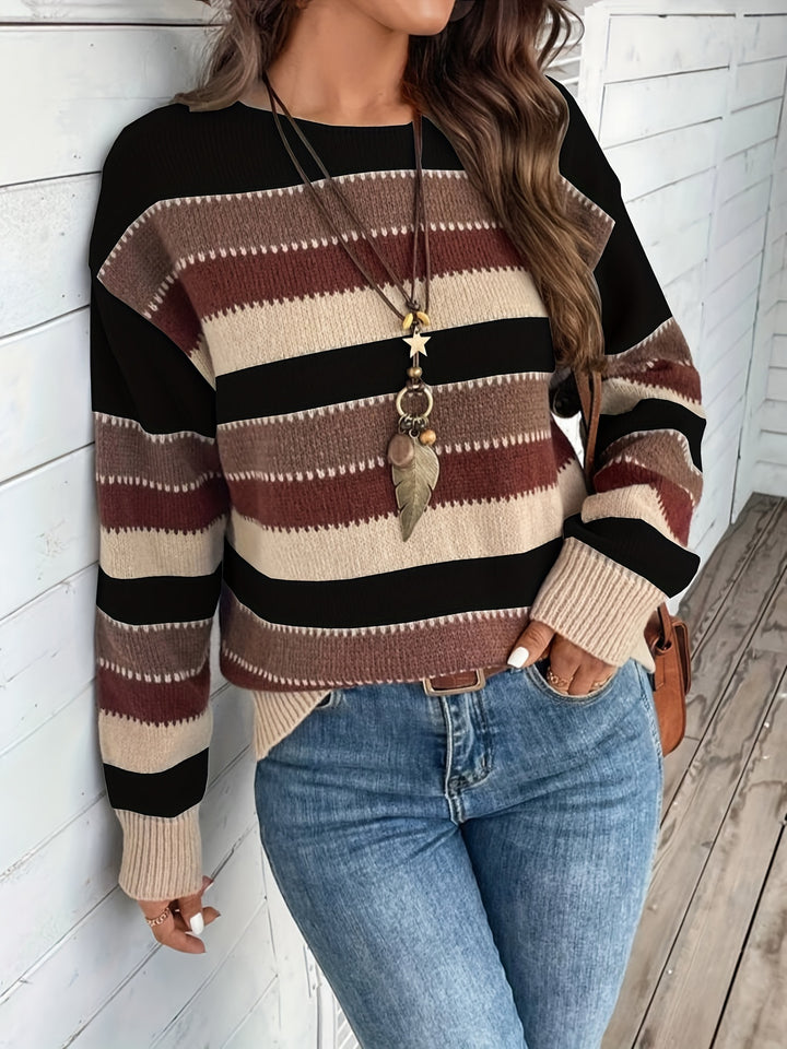 Delphine | Striped Round-Neck Sweater