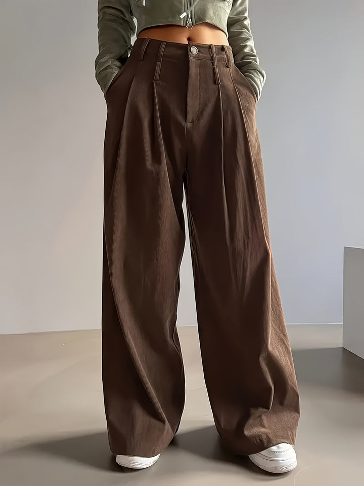 Patricia | Wide-Leg Pleated Trousers