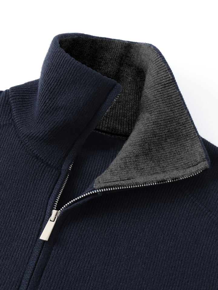 Winslow | Zip-Up Stand-Collar Cardigan