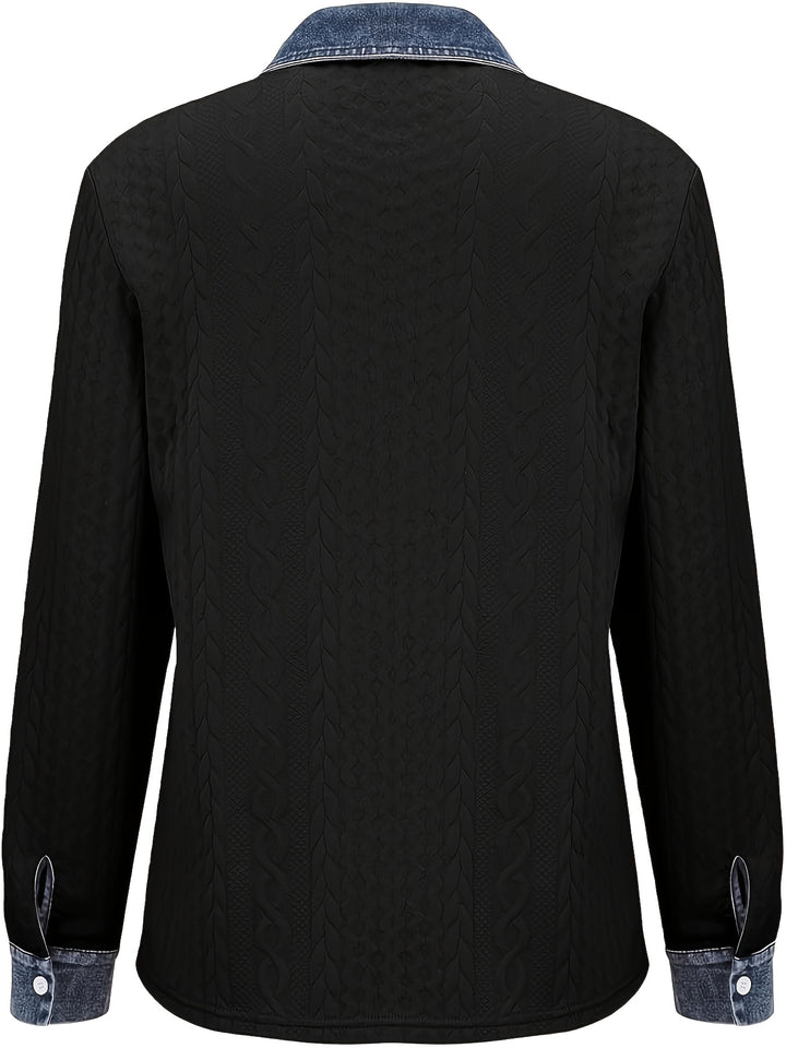 Melanie | Textured Contrast Cardigan