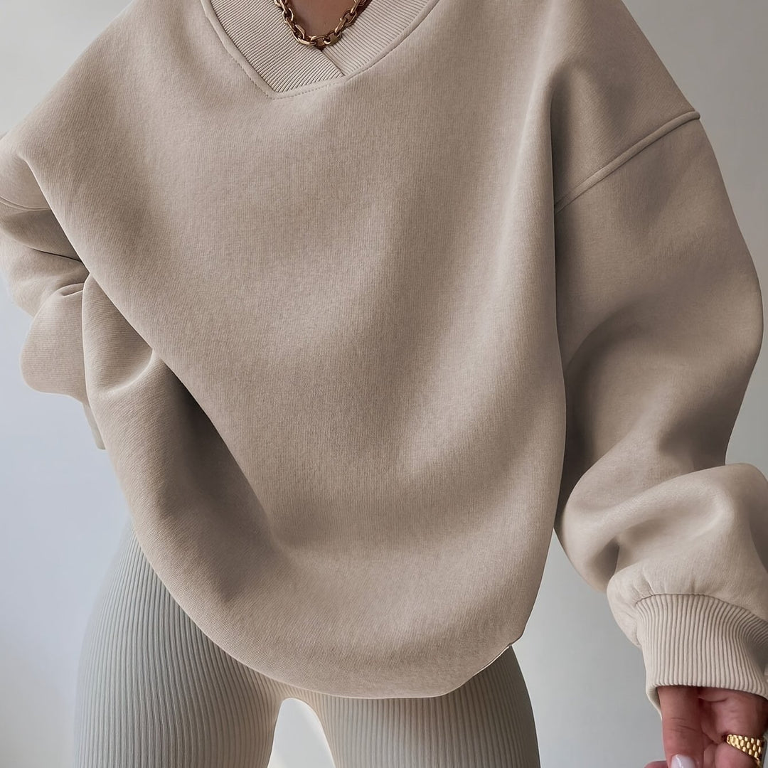Odette | Relaxed V-Neck Sweatshirt