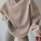 Odette | Relaxed V-Neck Sweatshirt