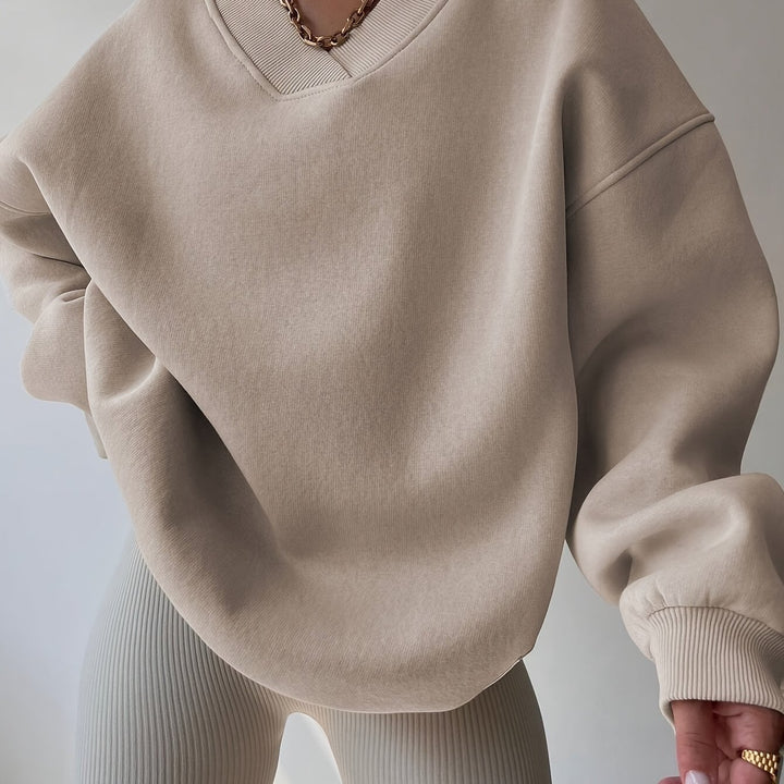 Odette | Relaxed V-Neck Sweatshirt