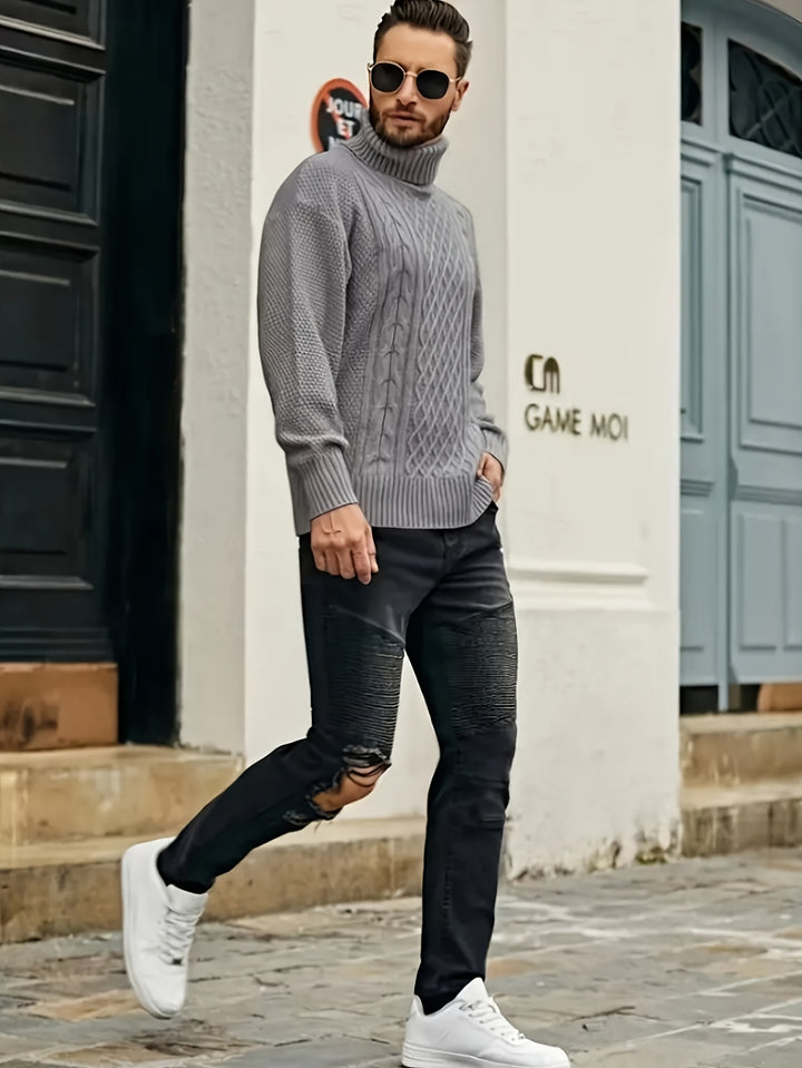 Grayson | Cable-Knit Turtleneck Sweater
