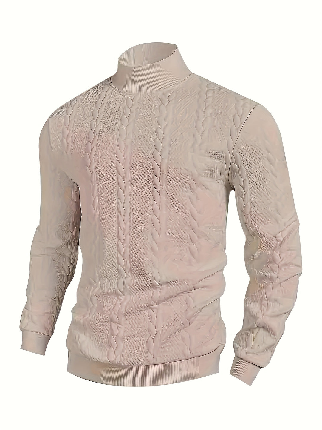 Brennan | Textured High-Neck Sweatshirt