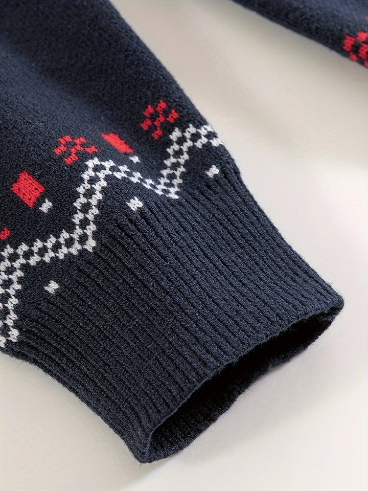 Fabian | Nordic Patterned Crewneck Sweater
