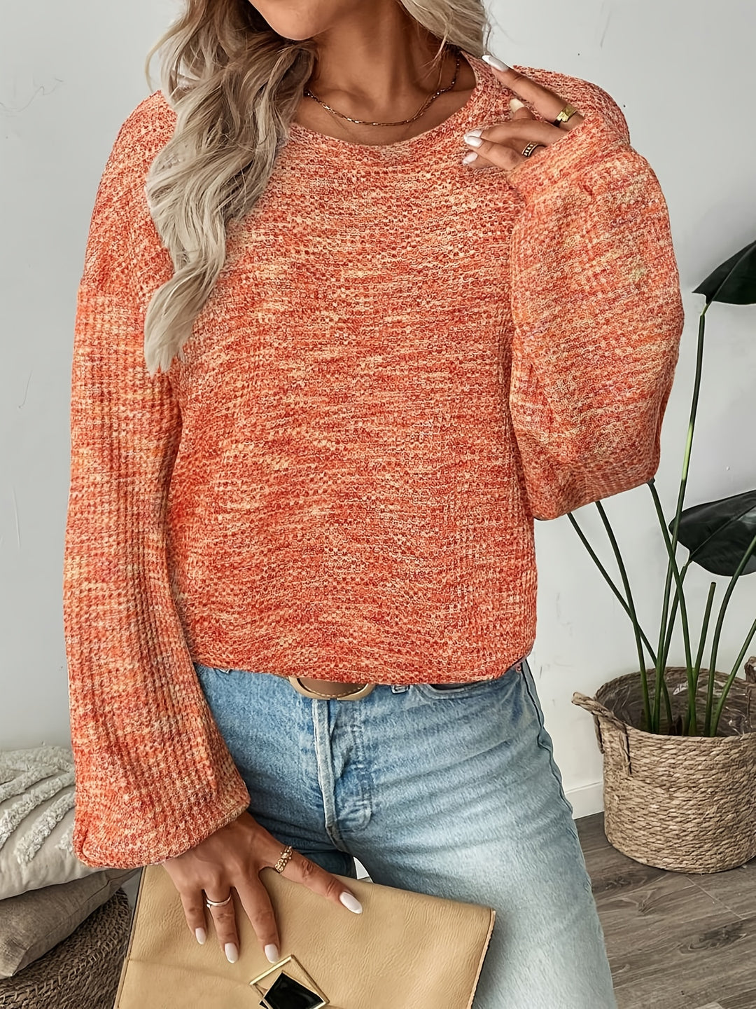 Greta | Relaxed Waffle-Knit Sweater