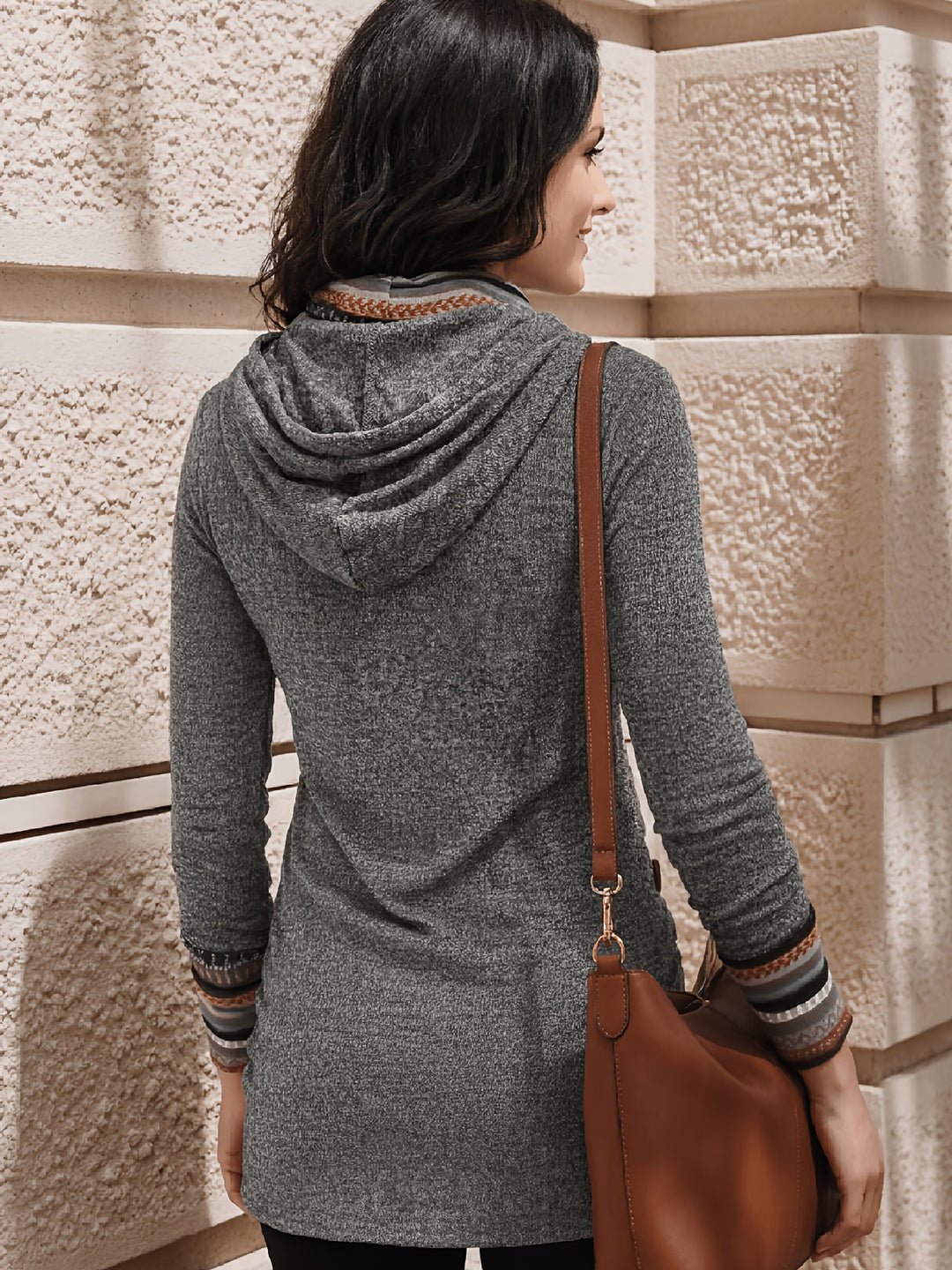 Thalia | Cowl-Neck Patterned Top