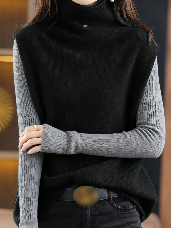 Imogen | High-Neck Sleeveless Vest