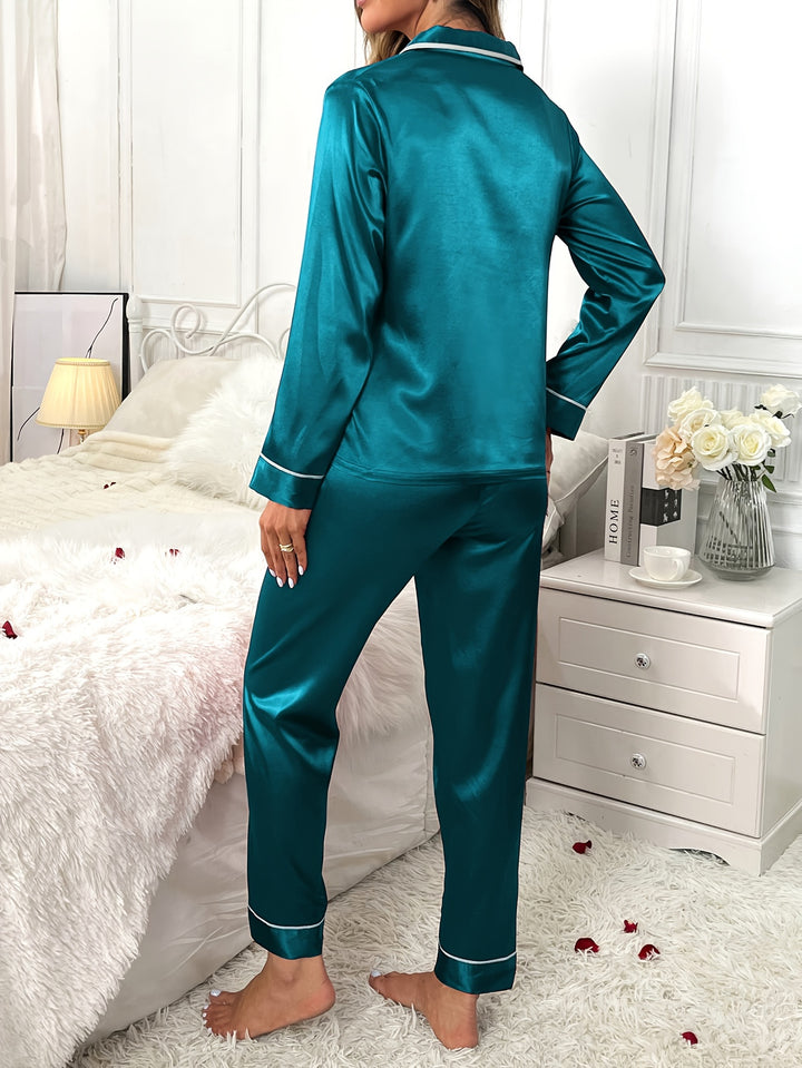 Lenora | Button-Up Long-Sleeve Two-Piece Set