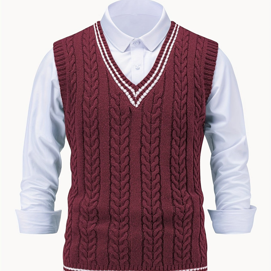 Lionel | Classic Cable-Knit Sweater Vest