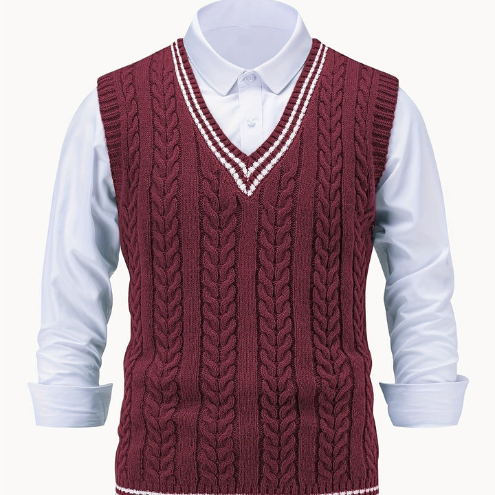 Lionel | Classic Cable-Knit Sweater Vest