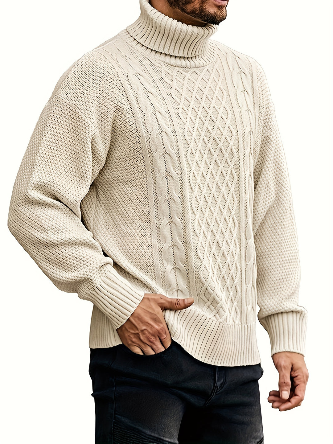 Grayson | Cable-Knit Turtleneck Sweater