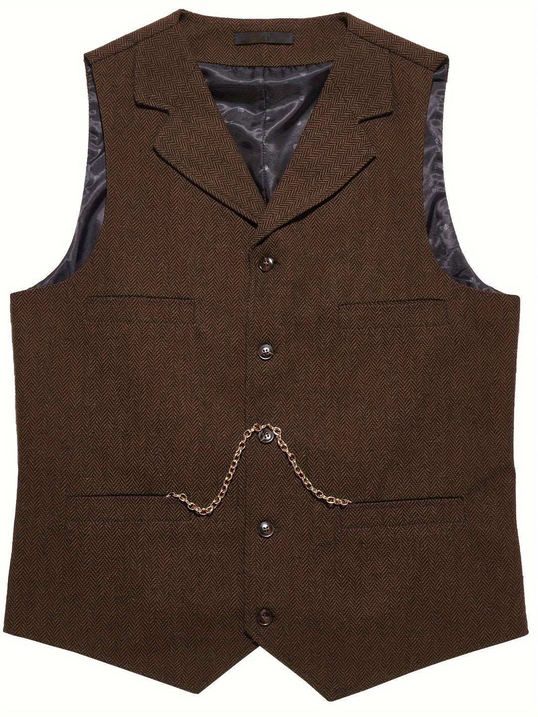 Emmett | Herringbone Tailored Waistcoat