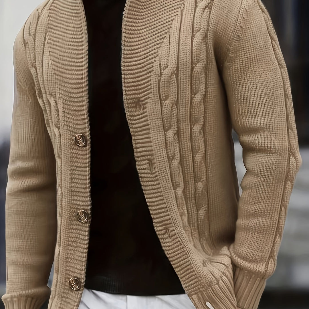 Donovan | Cable-Knit Button Cardigan