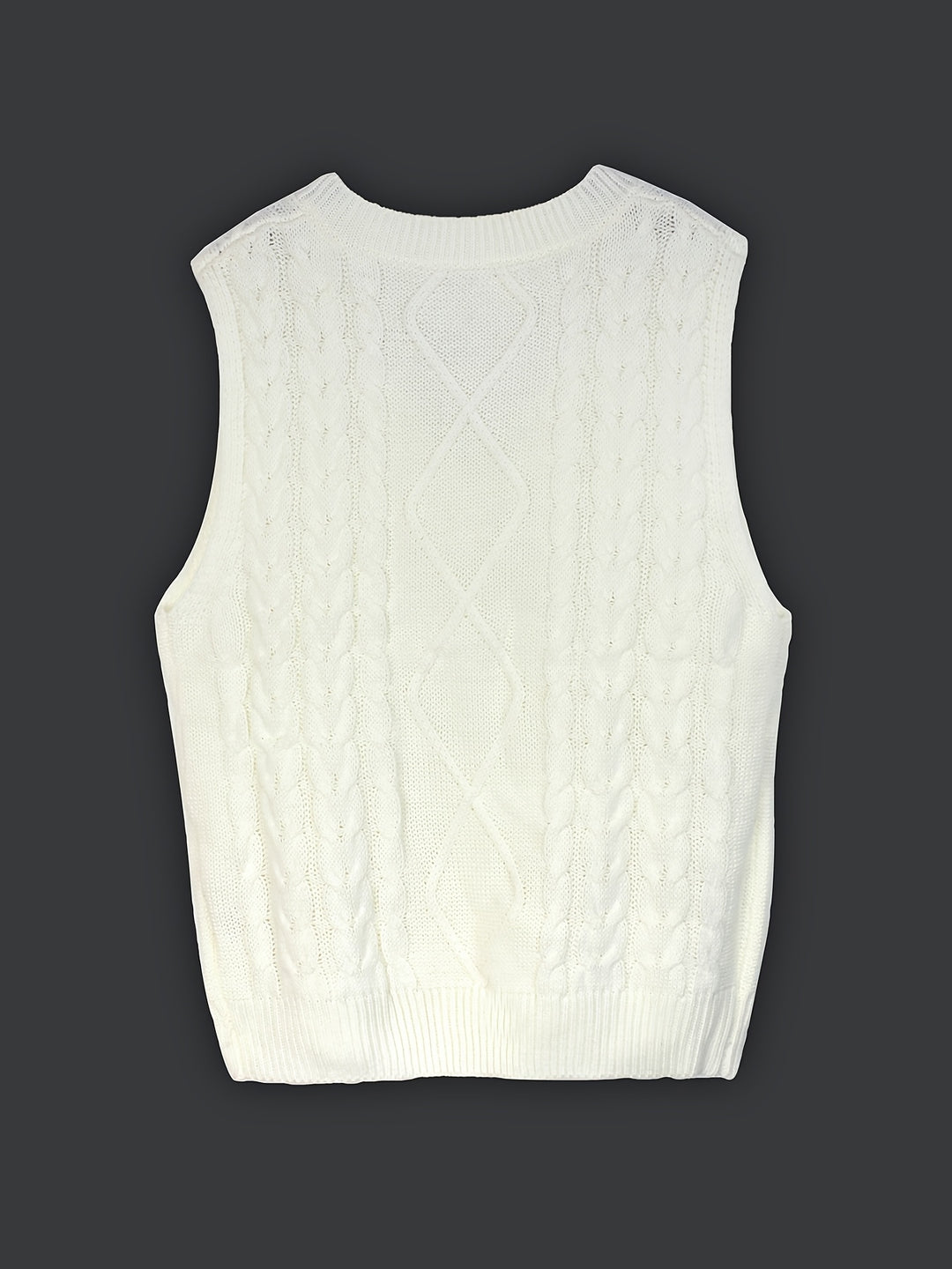 Colleen | Cable-Knit V-Neck Sweater Vest