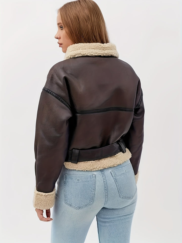 Frances | Belted Aviator Jacket