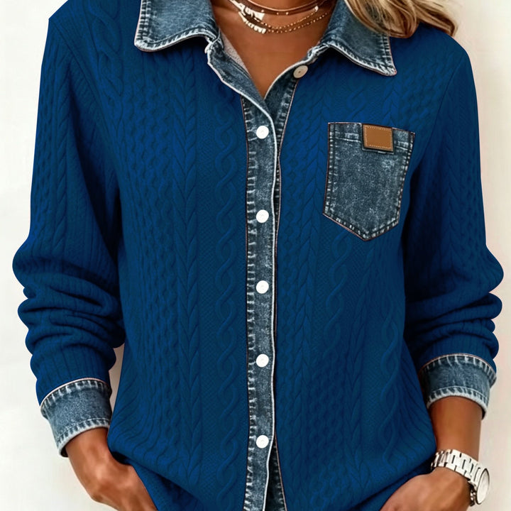 Melanie | Textured Contrast Cardigan