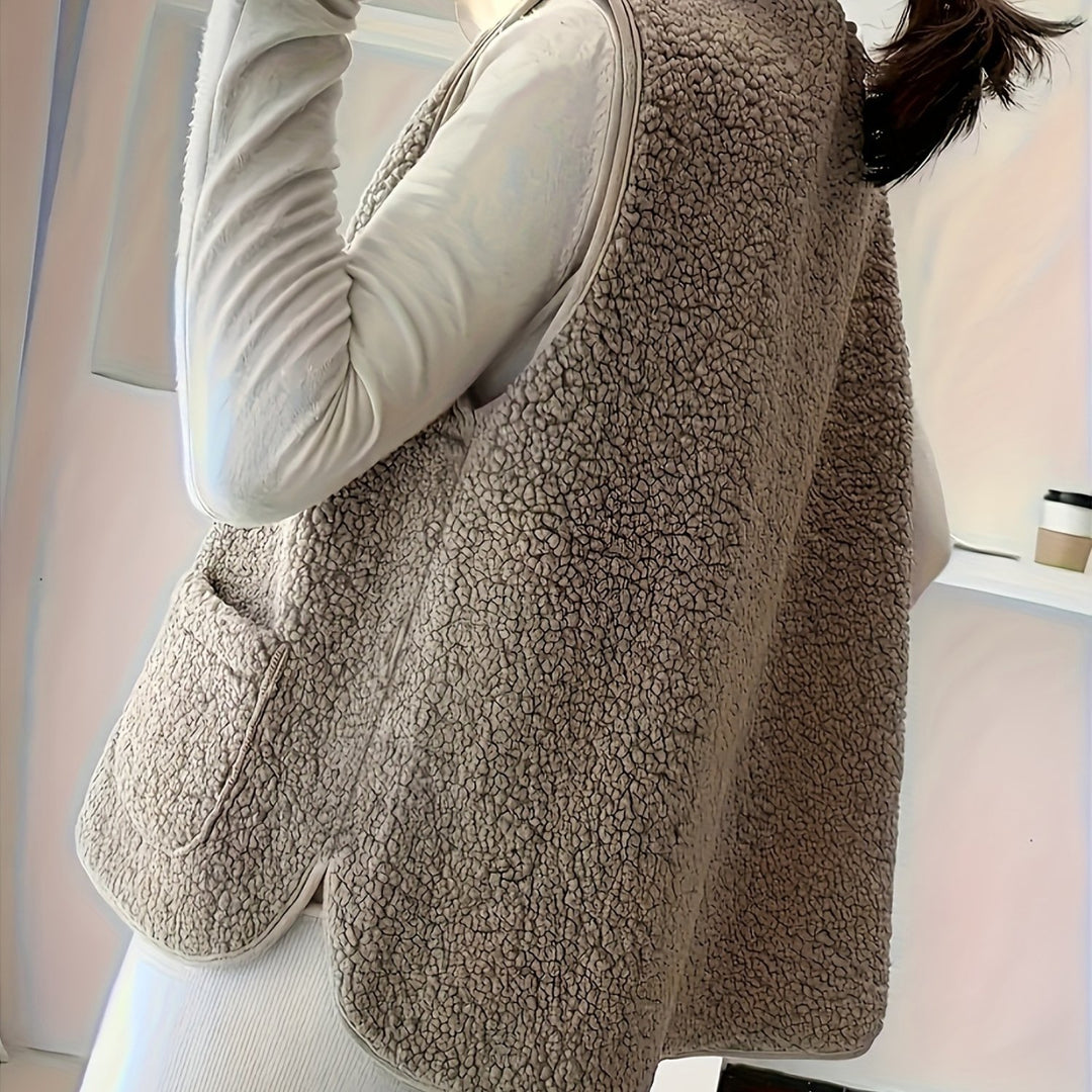 Estella | Textured Button-Front Gilet