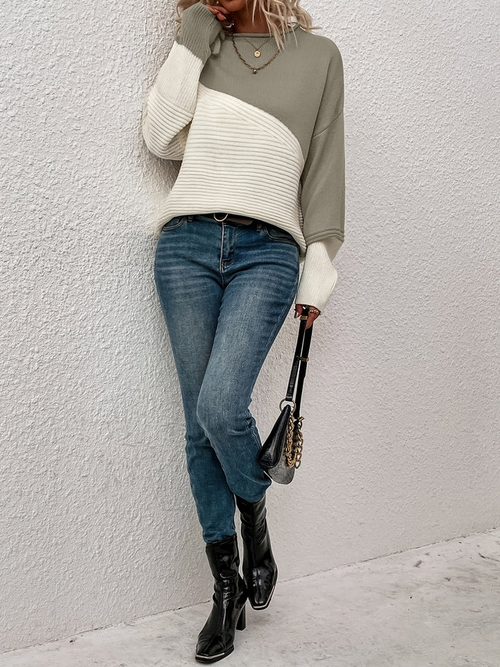 Mabel | Colour Block Relaxed Sweater