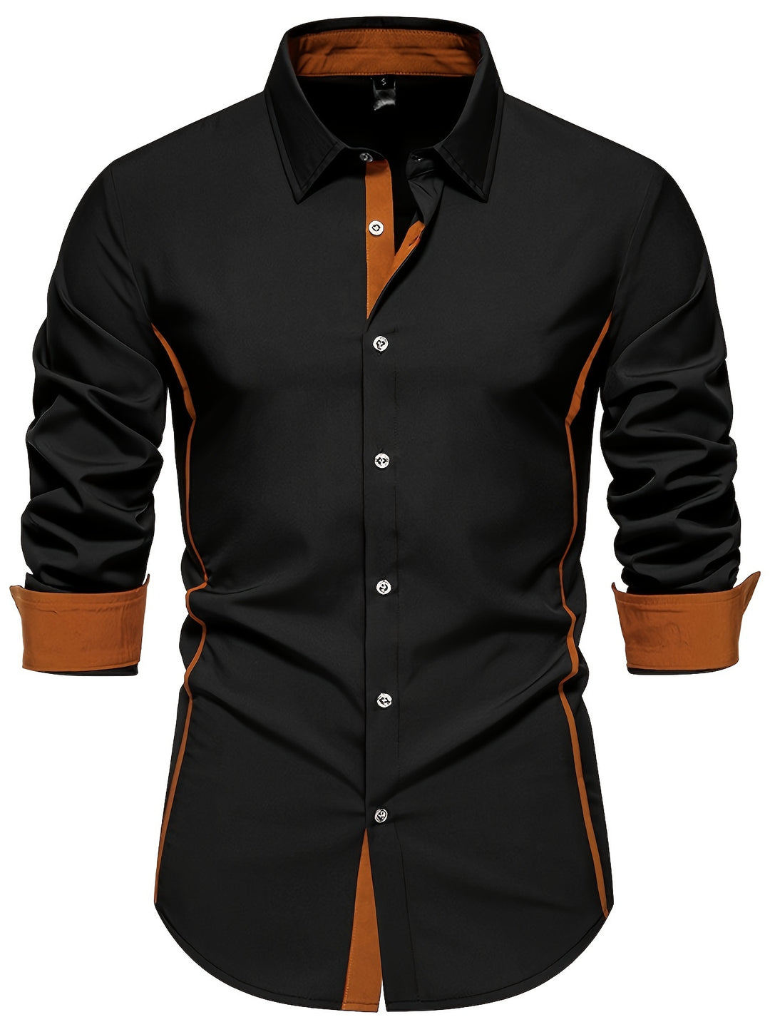 Dorian | Contrast-Trim Long Sleeve Shirt