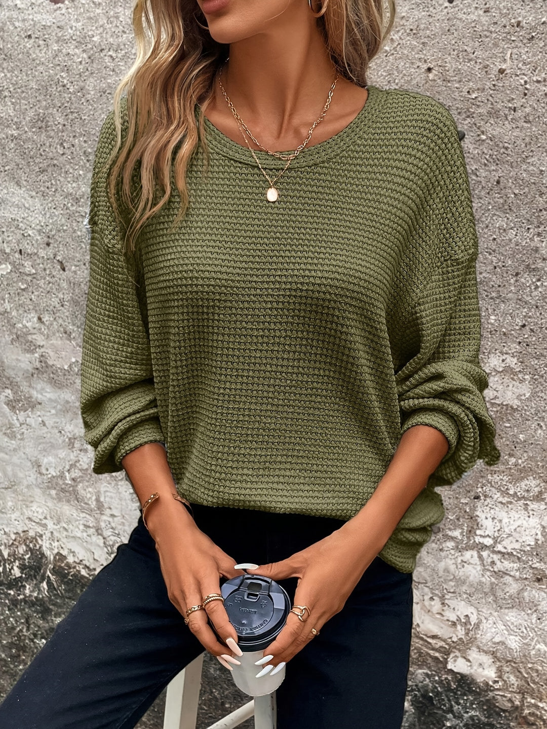 Bethany | Relaxed Waffle-Knit Jumper