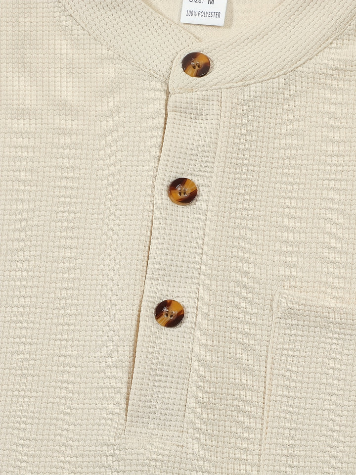 Dawson | Textured Long-Sleeve Henley Shirt