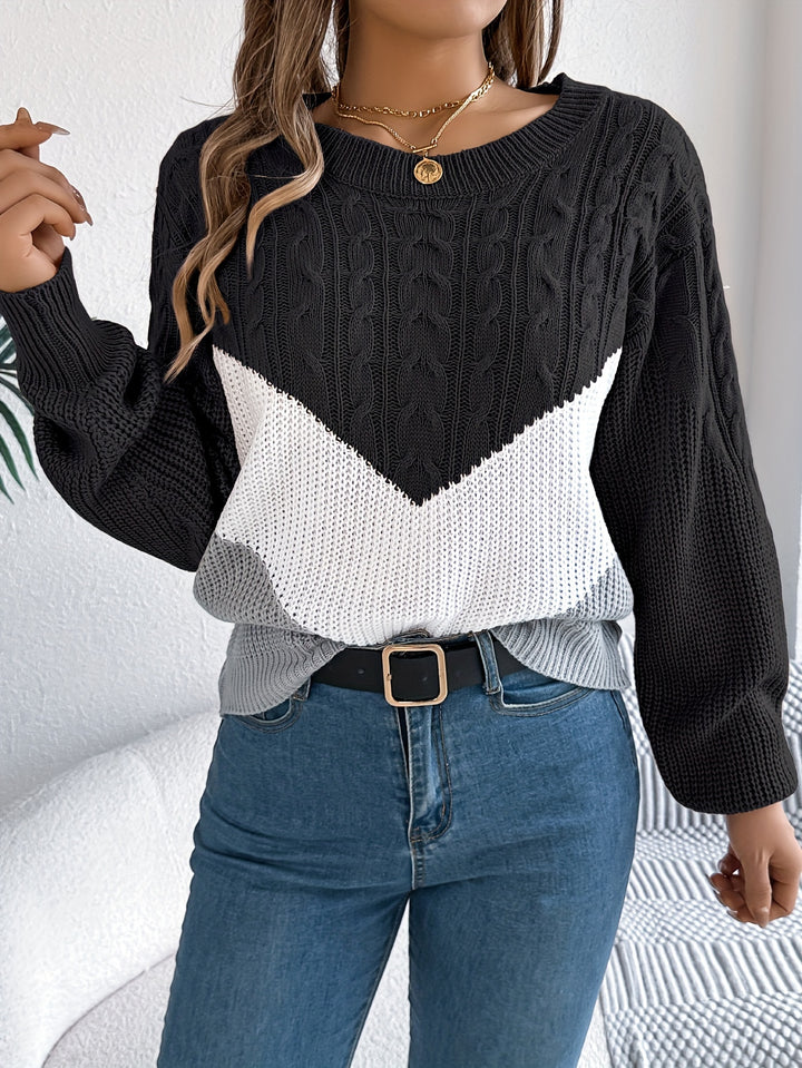 Noreen | Colour-Block Knit Sweater