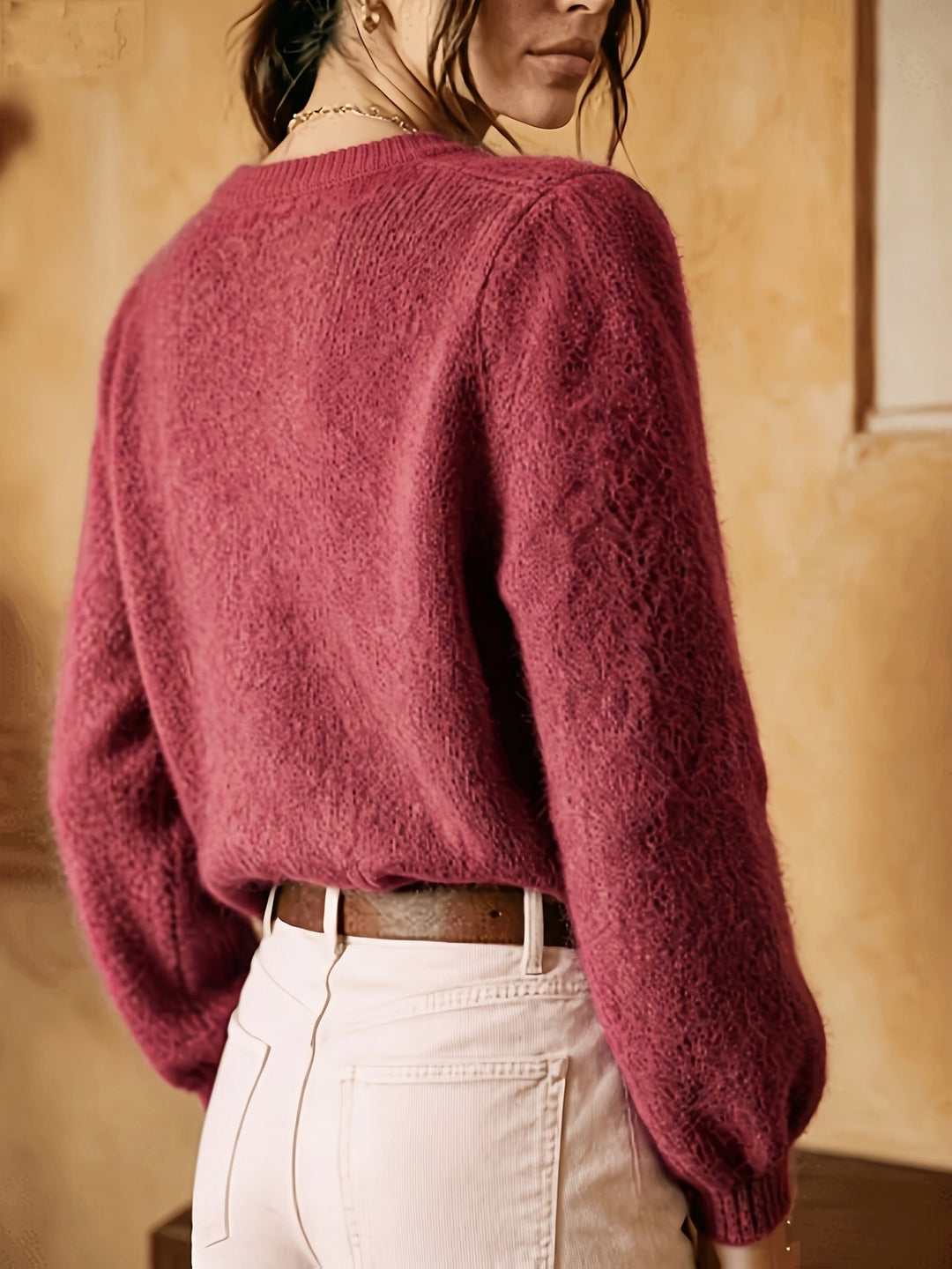 Clementine | Openwork Round-Neck Cardigan